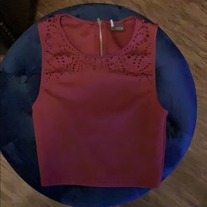 Sparkle and Fade Zippered Crop Top